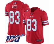 Men's Buffalo Bills #83 Andre Reed Limited Red Rush Vapor Untouchable 100th Season Football Jersey