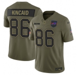 Men's Buffalo Bills #86 Dalton Kincaid Olive 2025 Salute to Service Limited Football Stitched Jersey