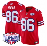 Men's Buffalo Bills #86 Dalton Kincaid Red F.U.S.E. 2024 AFC East Division Champions Vapor Limited Stitched Football Jersey