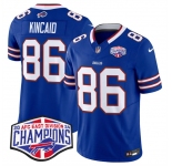 Men's Buffalo Bills #86 Dalton Kincaid Royal F.U.S.E. 2024 AFC East Division Champions Vapor Limited Stitched Football Jersey