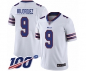 Men's Buffalo Bills #9 Corey Bojorquez White Vapor Untouchable Limited Player 100th Season Football Jersey