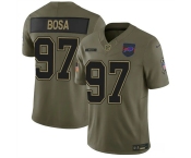 Men's Buffalo Bills #97 Joey Bosa Olive 2025 F.U.S.E. Salute to Service Limited Football Stitched Jersey