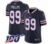 Men's Buffalo Bills #99 Harrison Phillips Limited Navy Blue Inverted Legend 100th Season Football Jersey
