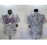 Men's Buffalo Bills Blank 2024 Arctic Camo Salute To Service Stitched Baseball Jersey