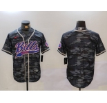 Men's Buffalo Bills blank Camo Team Cool Base Stitched Baseball Jersey