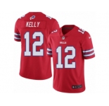 Men's Nike Buffalo Bills #12 Jim Kelly Limited Red Rush NFL Jersey