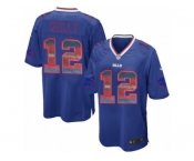 Men's Nike Buffalo Bills #12 Jim Kelly Limited Royal Blue Strobe NFL Jersey