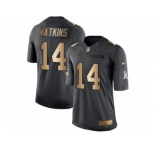 Men's Nike Buffalo Bills #14 Sammy Watkins Limited Black Gold Salute to Service NFL Jersey