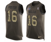 Men's Nike Buffalo Bills #16 Robert Foster Limited Green Salute to Service Tank Top NFL Jersey