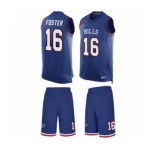 Men's Nike Buffalo Bills #16 Robert Foster Limited Royal Blue Tank Top Suit NFL Jersey