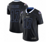Men's Nike Buffalo Bills #17 Josh Allen Limited Black Lights Out Black Rush NFL Jersey