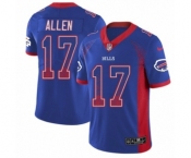 Men's Nike Buffalo Bills #17 Josh Allen Limited Royal Blue Rush Drift Fashion NFL Jersey