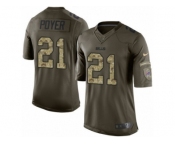 Men's Nike Buffalo Bills #21 Jordan Poyer Limited Green Salute to Service NFL Jersey