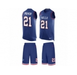 Men's Nike Buffalo Bills #21 Jordan Poyer Limited Royal Blue Tank Top Suit NFL Jersey