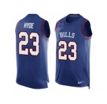 Men's Nike Buffalo Bills #23 Micah Hyde Limited Royal Blue Player Name & Number Tank Top NFL Jersey