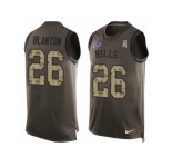 Men's Nike Buffalo Bills #26 Robert Blanton Limited Green Salute to Service Tank Top NFL Jersey