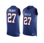 Men's Nike Buffalo Bills #27 Mike Tolbert Limited Royal Blue Player Name & Number Tank Top NFL Jersey