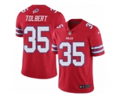Men's Nike Buffalo Bills #35 Mike Tolbert Limited Red Rush NFL Jersey