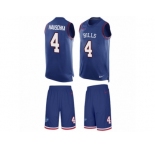 Men's Nike Buffalo Bills #4 Stephen Hauschka Limited Royal Blue Tank Top Suit NFL Jersey