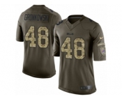 Men's Nike Buffalo Bills #48 Glenn Gronkowski Limited Green Salute to Service NFL Jersey
