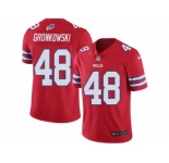 Men's Nike Buffalo Bills #48 Glenn Gronkowski Limited Red Rush NFL Jersey