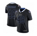 Men's Nike Buffalo Bills #49 Tremaine Edmunds Limited Black Lights Out Black Rush NFL Jersey