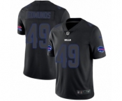 Men's Nike Buffalo Bills #49 Tremaine Edmunds Limited Black Rush Impact NFL Jersey