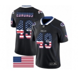 Men's Nike Buffalo Bills #49 Tremaine Edmunds Limited Black Rush USA Flag NFL Jersey