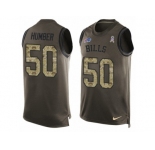 Men's Nike Buffalo Bills #50 Ramon Humber Limited Green Salute to Service Tank Top NFL Jersey