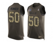 Men's Nike Buffalo Bills #50 Ramon Humber Limited Green Salute to Service Tank Top NFL Jersey