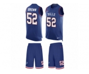 Men's Nike Buffalo Bills #52 Preston Brown Limited Royal Blue Tank Top Suit NFL Jersey