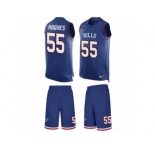 Men's Nike Buffalo Bills #55 Jerry Hughes Limited Royal Blue Tank Top Suit NFL Jersey