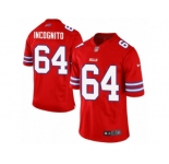 Men's Nike Buffalo Bills #64 Richie Incognito Limited Red Rush NFL Jersey