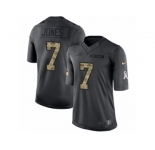 Men's Nike Buffalo Bills #7 Cardale Jones Limited Black 2016 Salute to Service NFL Jersey