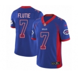 Men's Nike Buffalo Bills #7 Doug Flutie Limited Royal Blue Rush Drift Fashion NFL Jersey