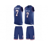 Men's Nike Buffalo Bills #7 Doug Flutie Limited Royal Blue Tank Top Suit NFL Jersey