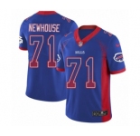 Men's Nike Buffalo Bills #71 Marshall Newhouse Limited Royal Blue Rush Drift Fashion NFL Jersey