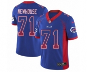 Men's Nike Buffalo Bills #71 Marshall Newhouse Limited Royal Blue Rush Drift Fashion NFL Jersey
