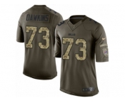 Men's Nike Buffalo Bills #73 Dion Dawkins Limited Green Salute to Service NFL Jersey