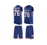 Men's Nike Buffalo Bills #76 John Miller Limited Royal Blue Tank Top Suit NFL Jersey