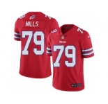 Men's Nike Buffalo Bills #79 Jordan Mills Limited Red Rush NFL Jersey