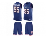 Men's Nike Buffalo Bills #95 Kyle Williams Limited Royal Blue Tank Top Suit NFL Jersey