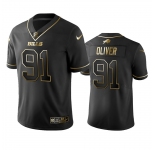 Nike Bills #91 Ed Oliver Black Golden Limited Edition Stitched NFL Jersey