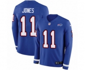 Nike Buffalo Bills #11 Zay Jones Limited Royal Blue Therma Long Sleeve NFL Jersey