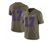 Nike Buffalo Bills #17 Josh Allen Olive Men Stitched NFL Limited 2017 Salute To Service Jersey