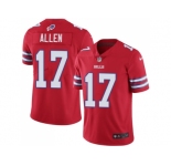Nike Buffalo Bills #17 Josh Allen Red Men Stitched NFL Limited Rush Jersey