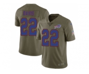 Nike Buffalo Bills #22 Vontae Davis Olive Men Stitched NFL Limited 2017 Salute To Service Jersey