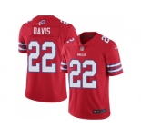 Nike Buffalo Bills #22 Vontae Davis Red Men Stitched NFL Limited Rush Jersey
