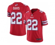 Nike Buffalo Bills #22 Vontae Davis Red Men Stitched NFL Limited Rush Jersey