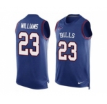 Nike Buffalo Bills #23 Aaron Williams Royal Blue Team Color Men's Stitched NFL Limited Tank Top Jersey